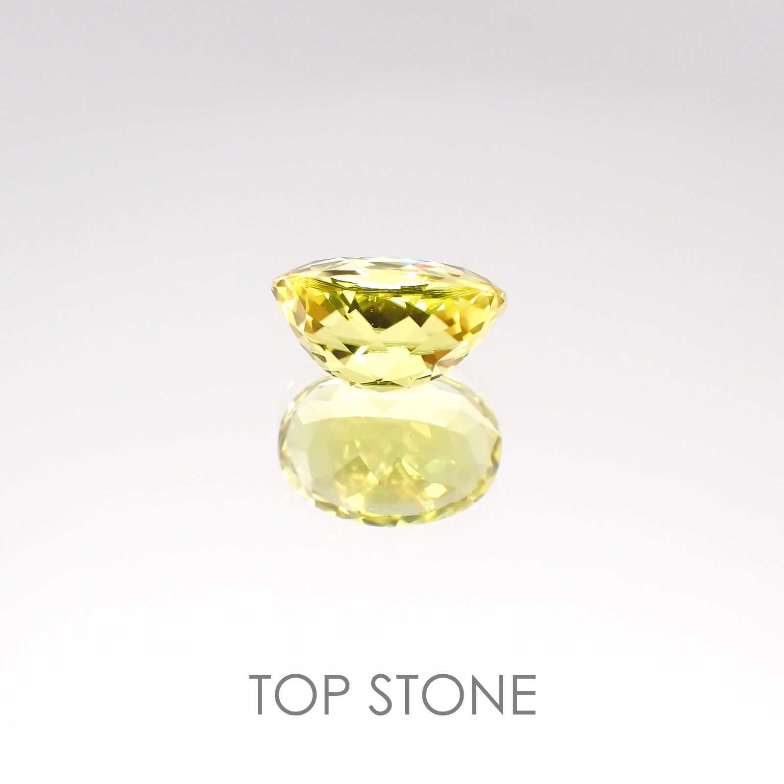 カナリートルマリン(宝石名イエロー・トルマリン) モザンビーク産 1.394ct ソ付(彩珠)[20117429]8.1×6.2mm前後