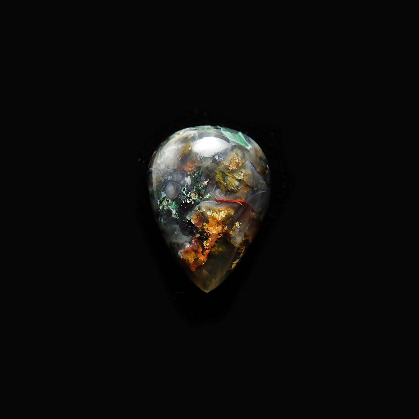 コッパークリソコラインカルセドニー インドネシア産 7.93ct / 16.5x12.2mm前後 [240125548]