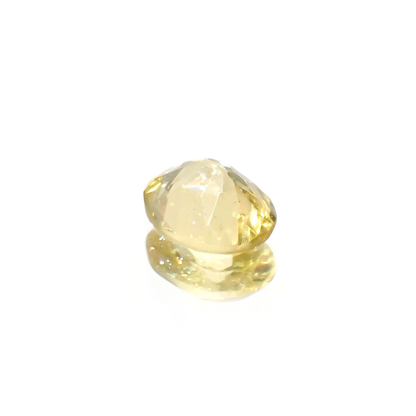 レモンイエローアパタイト(宝石名アパタイト) メキシコ産 識別済 1.25ct / 8x6.2mm前後 [210913228]