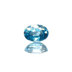 ブルージルコン(宝石名ジルコン) カンボジア産 1.36ct 識別済[211013454]7.1×4.9mm前後