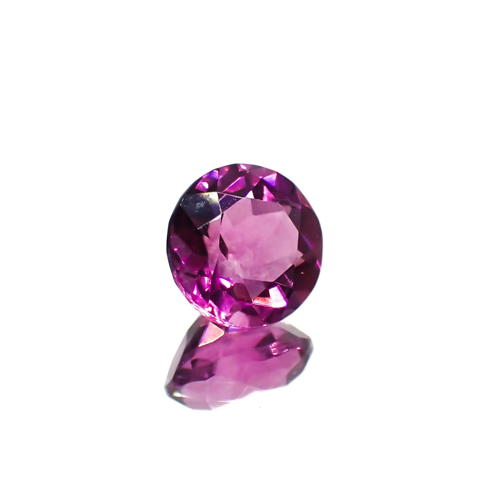 ピンクパープルフローライト 中国産 1.66ct[221018446]7.2x7.1mm前後