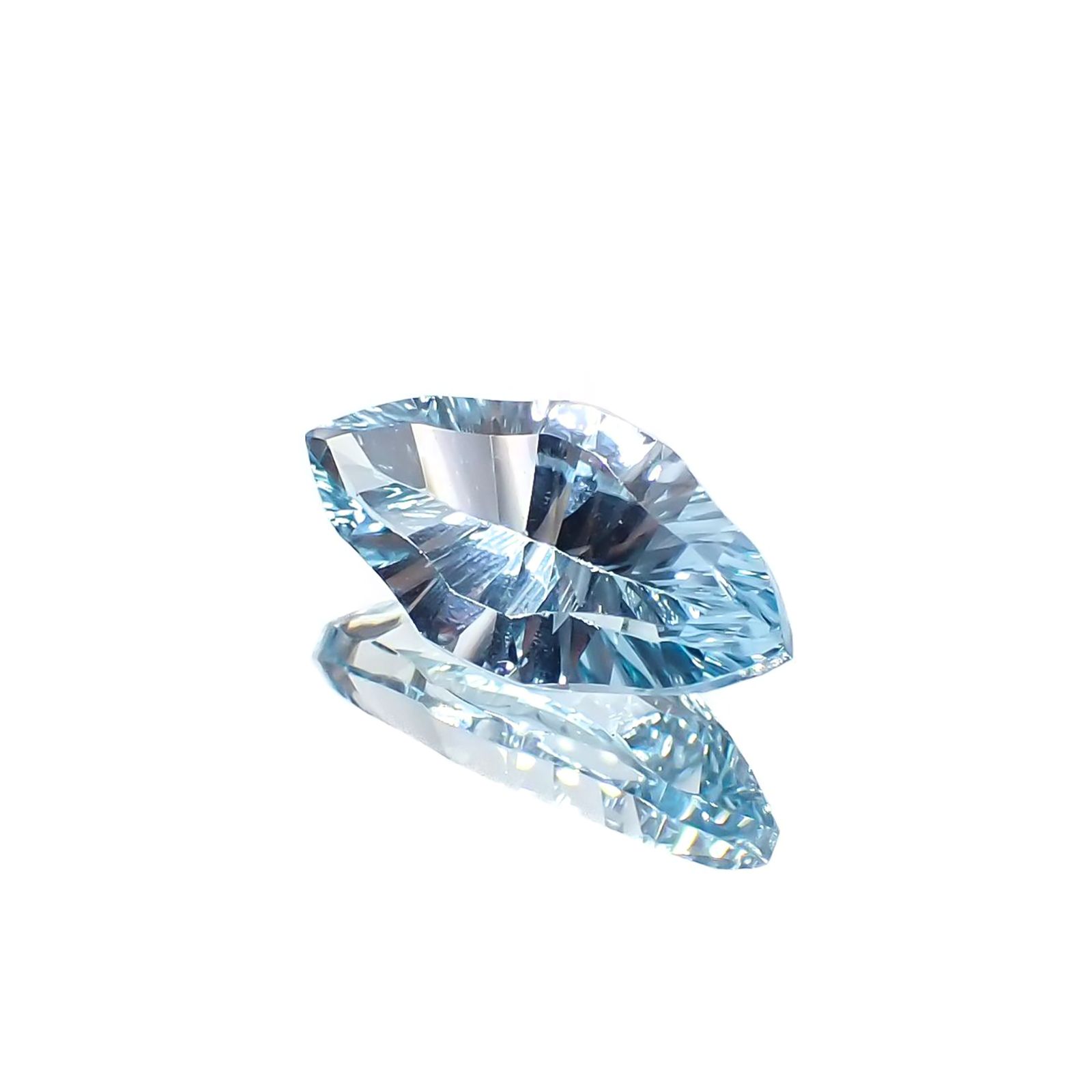 ◇カスタムカット◇ブルートパーズ ブラジル産 3.07ct [251219370]14.1x6.9mm前後