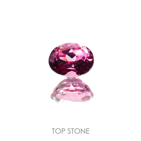 マラヤガーネット(宝石名ガーネット)タンザニア産 0.81ct 識別済[220113837]5.9x4.5mm前後