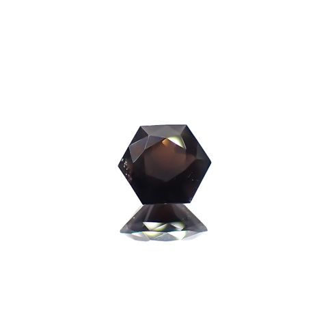 ◇ヘキサゴンカット◇モリオン チベット産 1.40ct[240427362]7.1x7.1mm前後