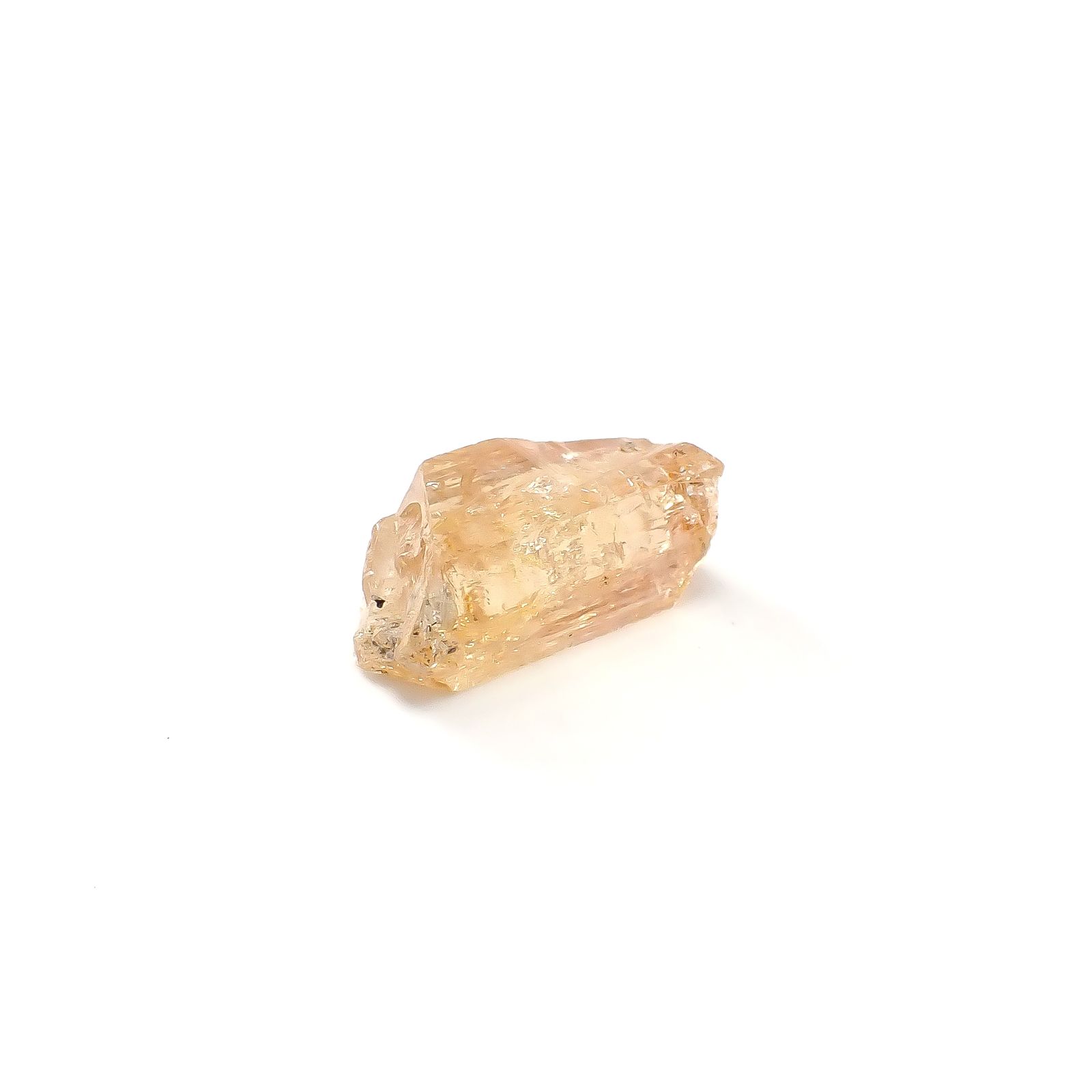 インペリアルトパーズ 原石 ザンビア産 15.46ct / 19.2x9.5mm前後 [250730936]