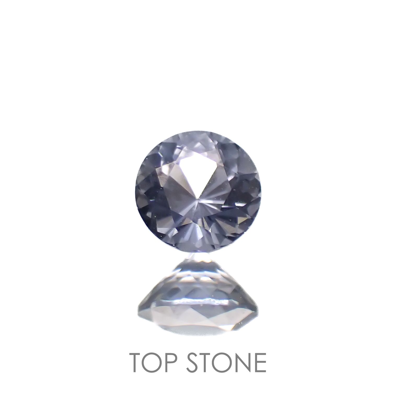 グレイッシュブルースピネル(宝石名スピネル)ビルマ/マダガスカル産 0.32ct 識別済[220817437]4.1x4.1mm前後