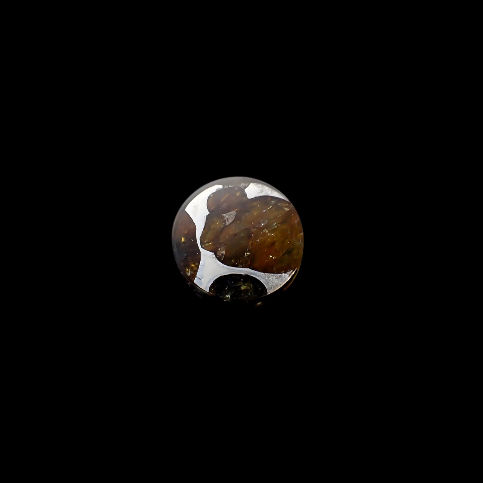 パラサイト隕石Sericho トリプレット 発見地:ケニア 4.46ct[240125722]12.2x12.1mm前後
