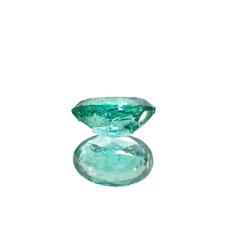 パライバトルマリン(宝石名トルマリン/別名パライバ・トルマリン)ブラジル・キントス鉱山産 0.362ct ソ付(宝貴協)[221018732]5.5x3.7mm前後