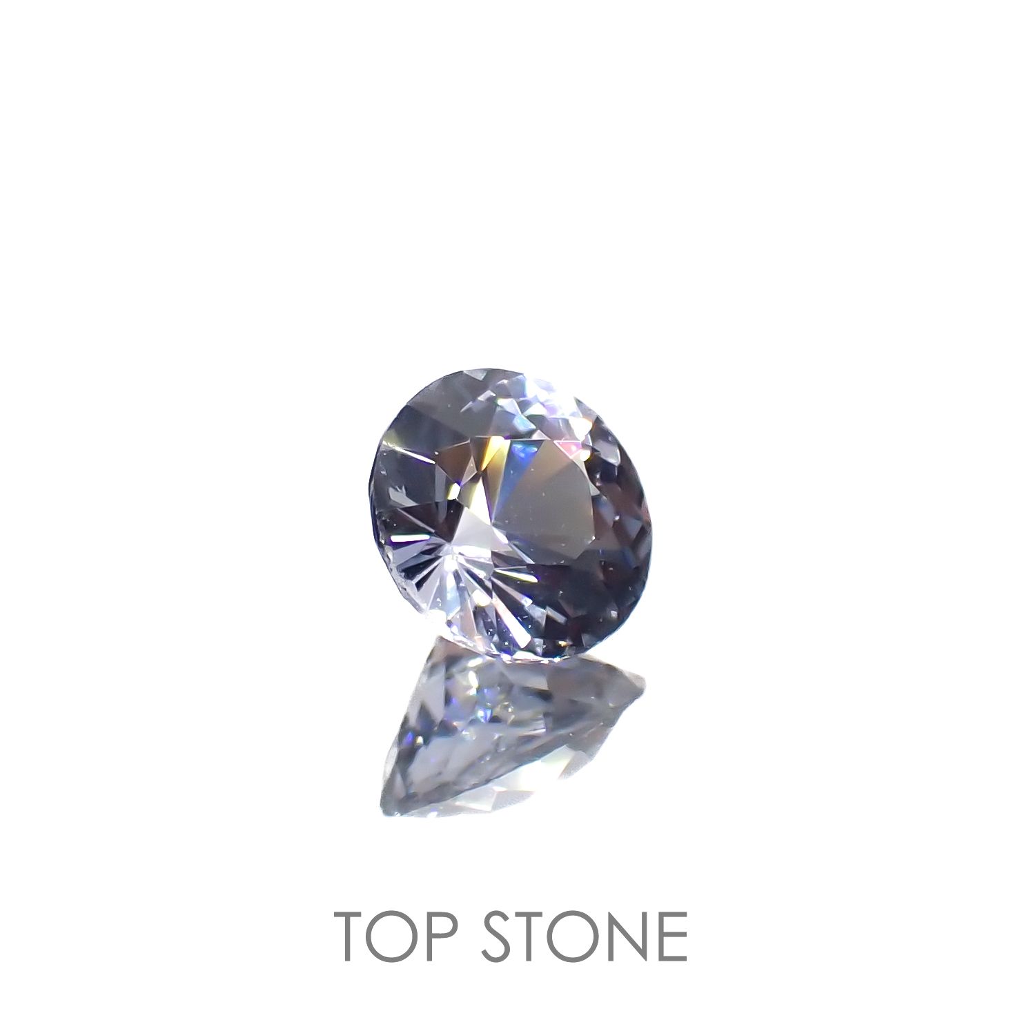 グレイッシュブルースピネル(宝石名スピネル)ビルマ/マダガスカル産 0.43ct 識別済[220716964]4.7x4.6mm前後
