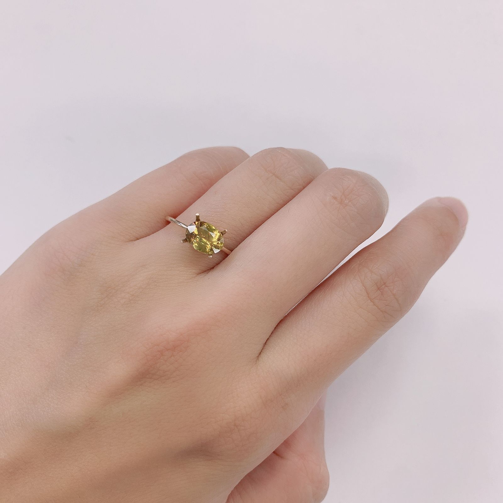 ゴールデンスフェーン(宝石名スフェーン) マダガスカル産 1.27ct 識別済[210812761]7.8×5.8mm前後