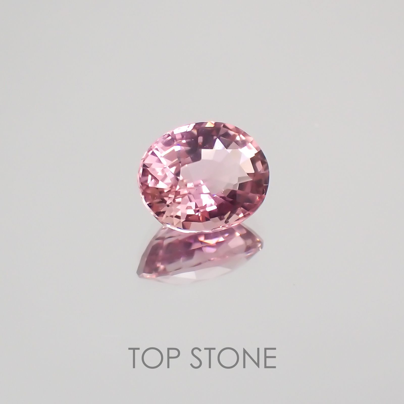 ピンクトルマリン パパラチャカラー(宝石名ピンク・トルマリン) ルワンダ産 1.11ct 識別済[21039969]7.3×5.9mm前後
