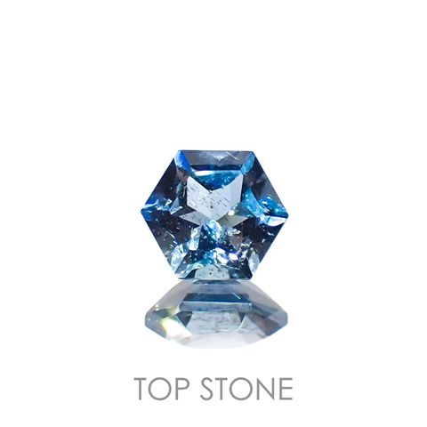◇ヘキサゴンカット◇サンタマリアアクアマリン ブラジル産 0.56ct[230119918]5.1x5.1mm前後