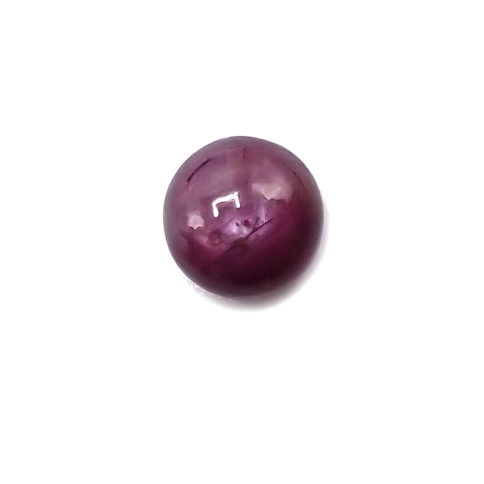 パープルスターサファイア(宝石名パープル・スター サファイア)インド産 1.74ct 識別済[230522219]6.1x6mm前後