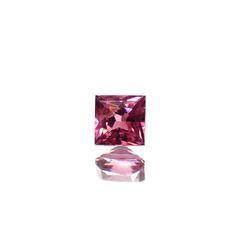 ◇プリンセスカット◇ホットピンクスピネル(宝石名ピンク・スピネル)タンザニア産 0.20ct 識別済[220817537]3x3mm前後