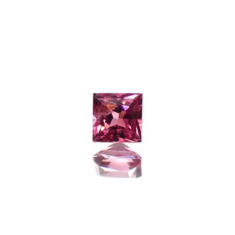 ◇プリンセスカット◇ホットピンクスピネル(宝石名ピンク・スピネル)タンザニア産 0.20ct 識別済[220817537]3x3mm前後