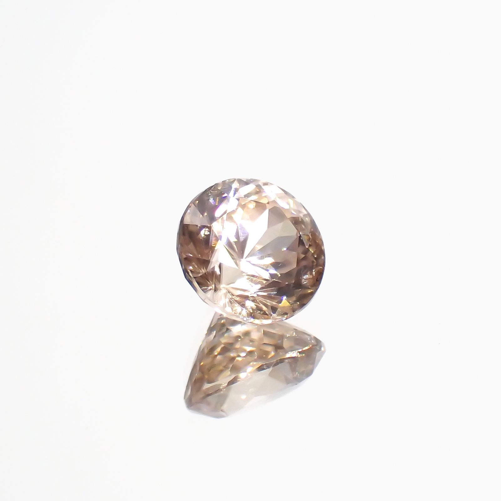 オレンジジルコン(宝石名ジルコン)スリランカ/カンボジア産 1.35ct 識別済[231124188]6.1x6.1mm前後