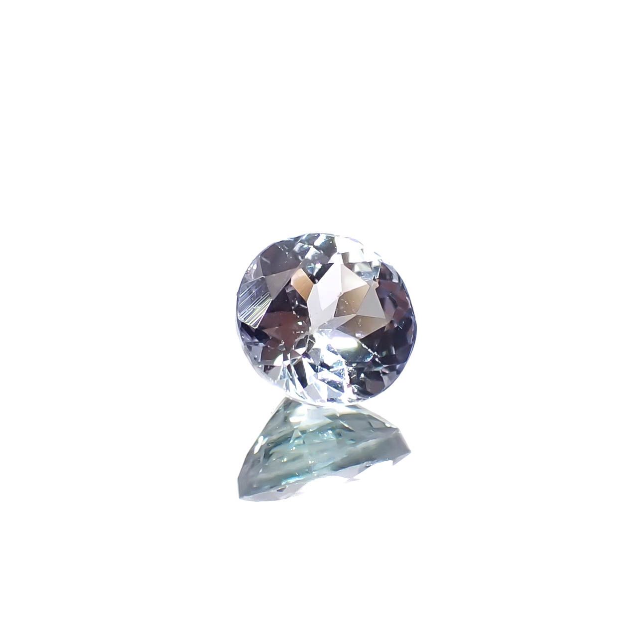 バイカラータンザナイト(宝石名ゾイサイト)タンザニア産 0.44ct 識別済[240828612]4.7x4.6mm前後