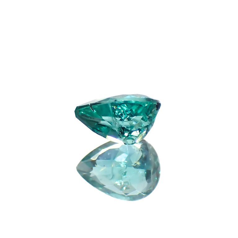 パライバトルマリン(宝石名トルマリン/別名パライバ・トルマリン)ブラジル・パライバ州バターリャ鉱山産 0.18ct 識別済[221018809]4.1x3.1mm前後