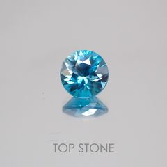 ブルージルコン(宝石名ジルコン) カンボジア産 1.84ct 識別済[20063092]6.7×6.7mm前後