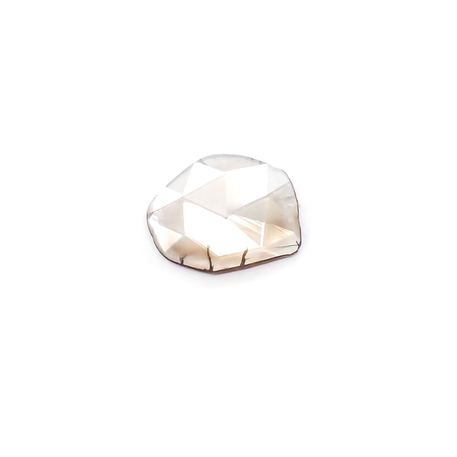 ◇ローズカット◇スライスダイヤモンド(宝石名ダイアモンド) 0.24ct 識別済[231024023]7.6x5.8mm前後