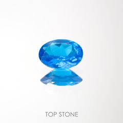 ネオンブルーアパタイト(宝石名アパタイト) ブラジル産 0.73ct 識別済[210712577]6.8×5mm前後