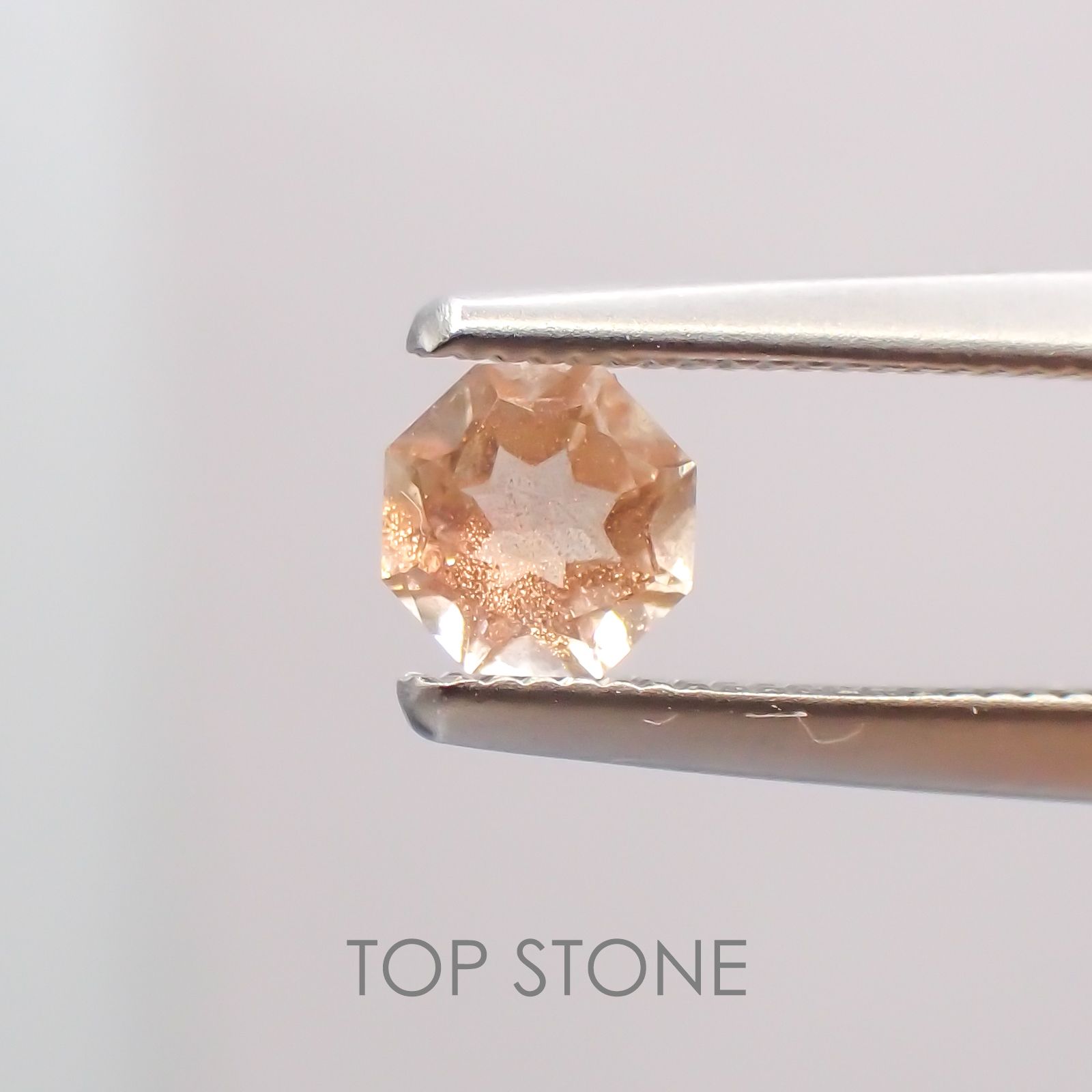 ◇オクタゴンカット◇オレゴンサンストーンSA  アメリカ産 ルース 0.28ct[210210045]4.1×4.1mm前後