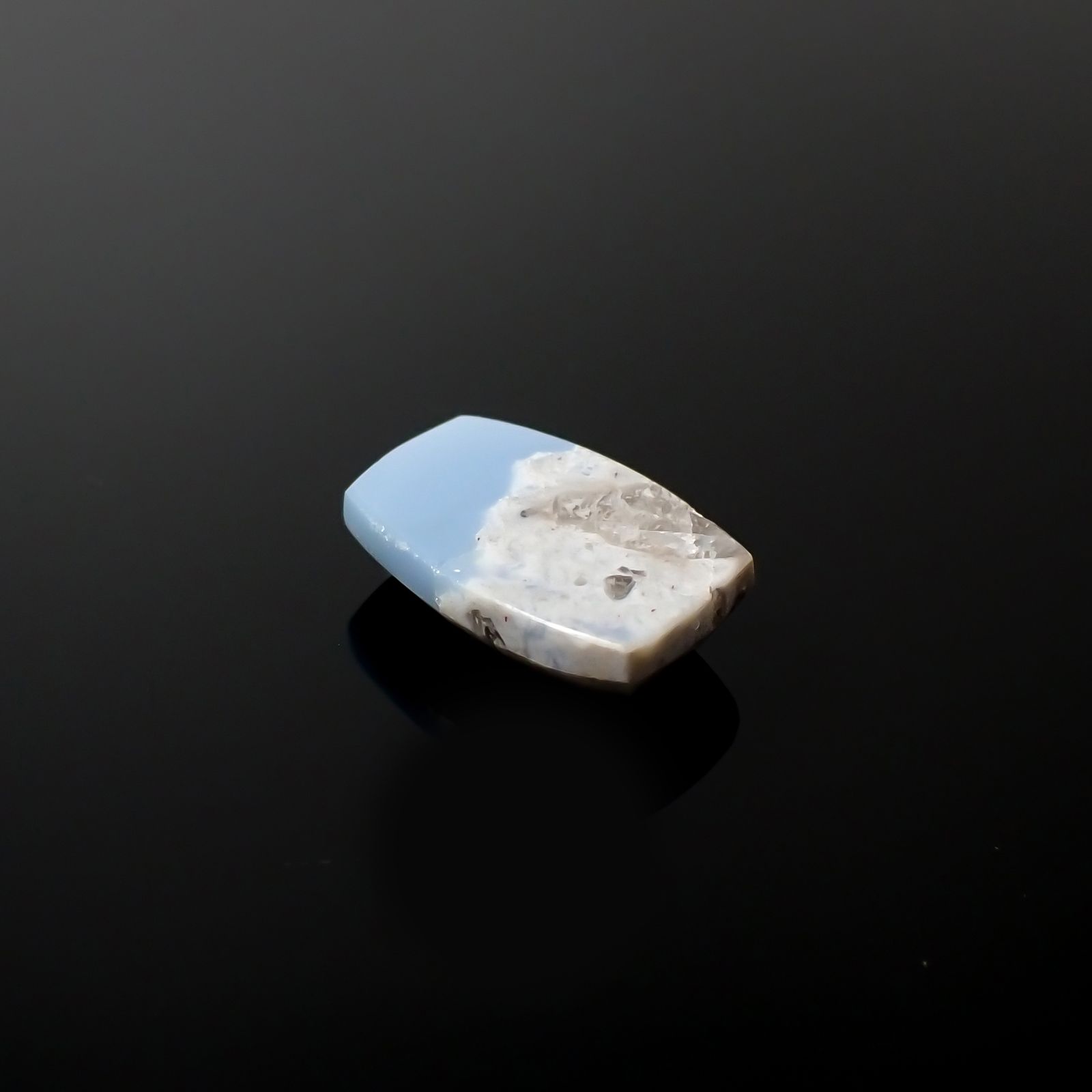 マトリックスブルーオパール アメリカ・オレゴン州産 3.82ct[240125728]13.2x8.3mm前後
