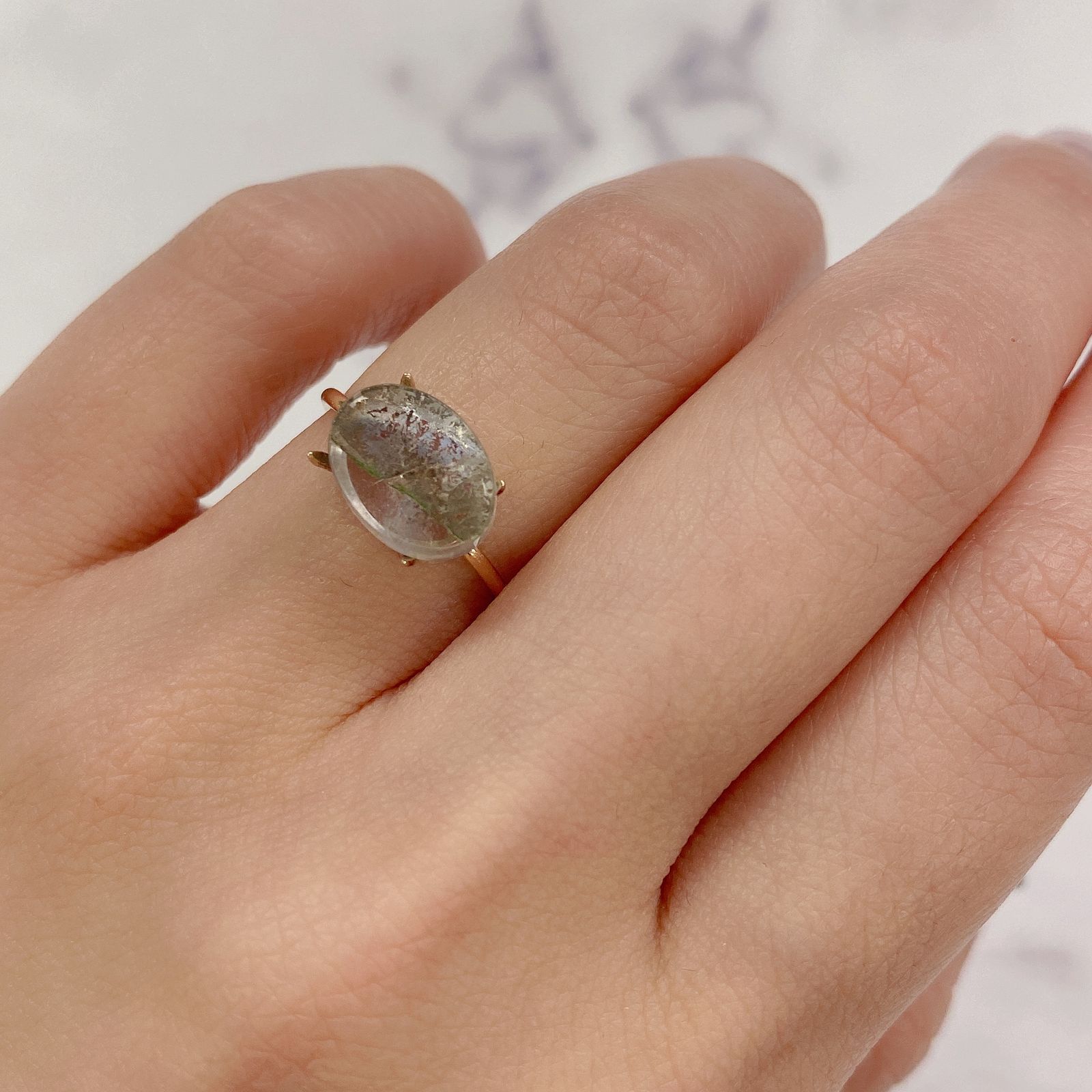 デンドリチッククォーツ ブラジル産 3.08ct[20106737]10.9×8mm前後