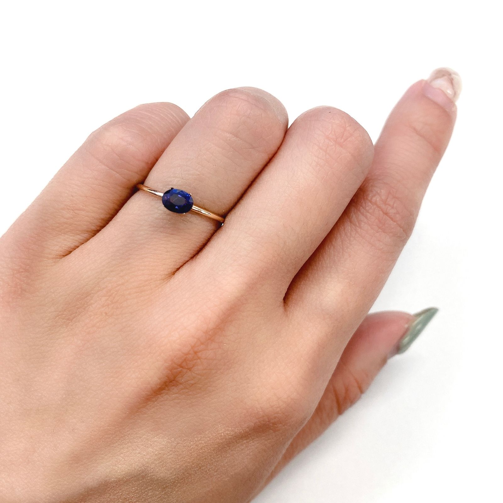 バイカラーサファイア(宝石名バイカラー・サファイア) タンザニア産 0.50ct 識別済[210410591]5.3×4.1mm前後
