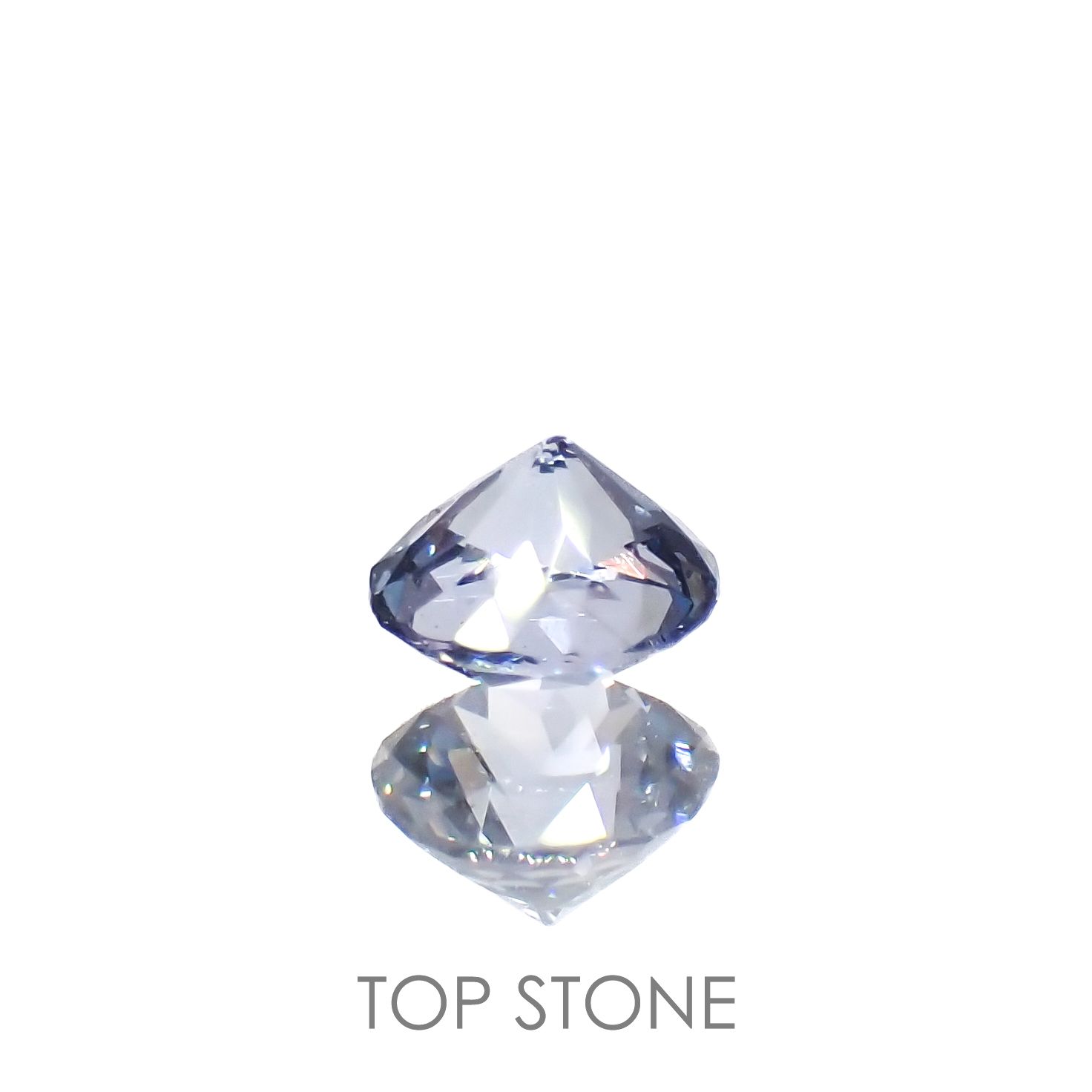 グレイッシュブルースピネル(宝石名スピネル)ビルマ/マダガスカル産 0.25ct 識別済[230119903]3.8x3.7mm前後
