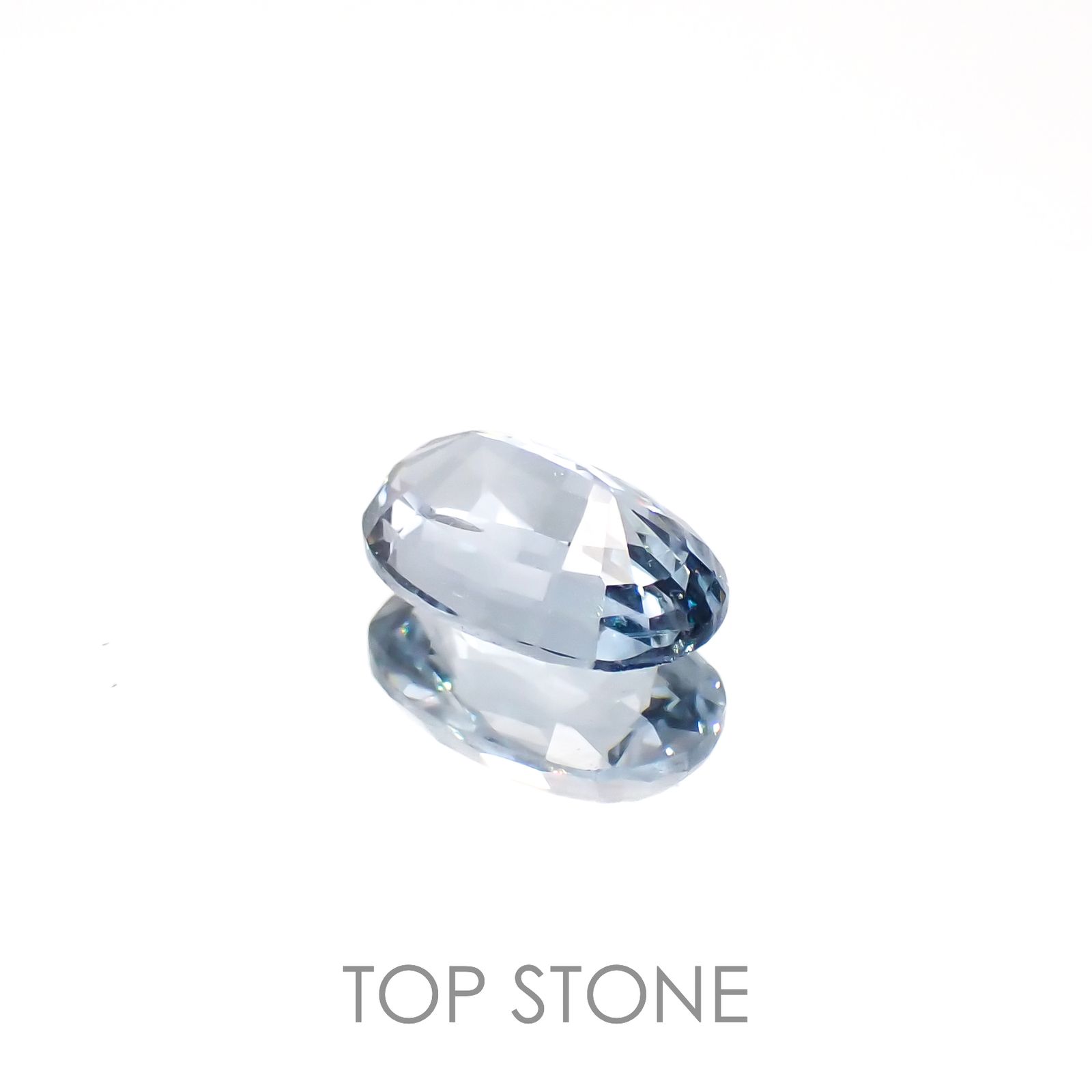 グレイッシュブルースピネル(宝石名スピネル)ビルマ/マダガスカル産 1.16ct 識別済[230220599]7.8x5.1mm前後