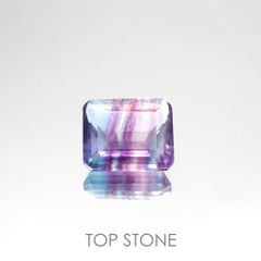 パーティカラーフローライト(宝石名フルオライト)ブラジル産 5.57ct 識別済[220115069]11.2x9.1mm前後