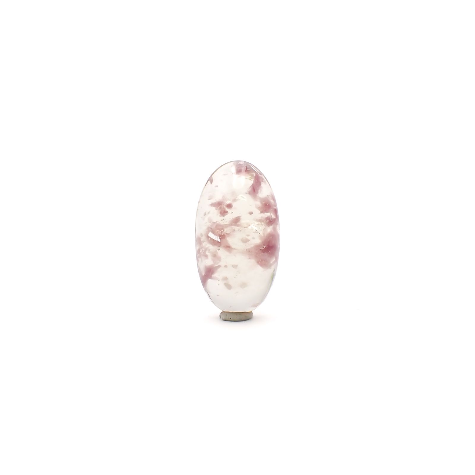 レピドライトインクォーツ ブラジル・ミナスジェライス州産 25.39ct / 27.2x15mm前後 [260331879]
