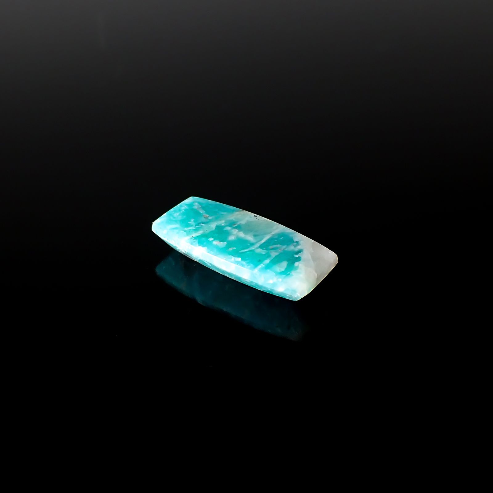 マトリックスアマゾナイト(アマゾナイトインクォーツ/フェルドスパー) ブラジル産 6.34ct[240226338]19.3x9mm前後