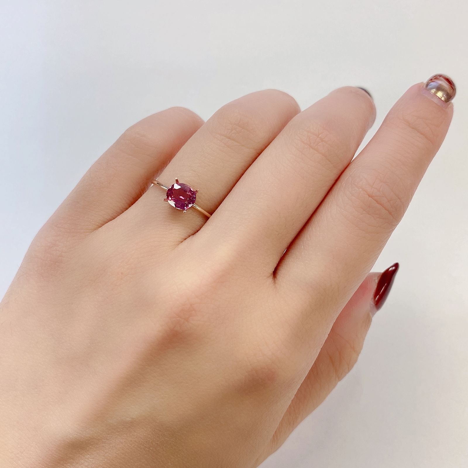 パパラチャサファイア(宝石名パパラチャサファイア) スリランカ産 0.88ct GIA鑑付[20062895]6.4×5.5mm前後