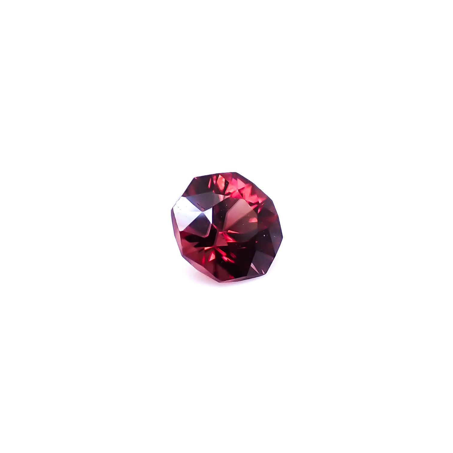 ◇オクタゴンカット◇レッドジルコン(宝石名ジルコン)スリランカ/カンボジア産 識別済 0.75ct / 5x4.9mm前後 [260732554]