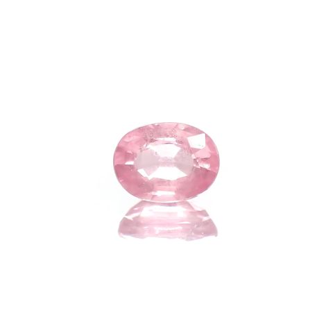 シルキーピンクスピネル(宝石名ピンク・スピネル) タンザニア産 識別済 0.86ct / 6.4x4.8mm前後 [240212894]