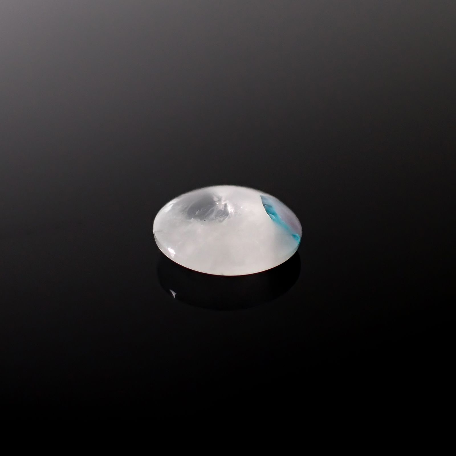◇リバーシブル◇パライバトルマリンインクォーツ ブラジル産 1.61ct [241129446]8.9x8.9mm前後