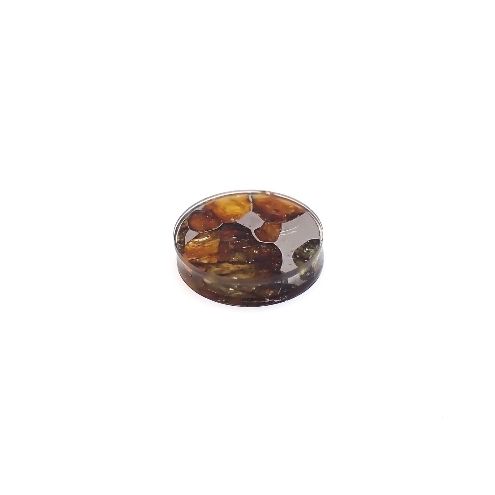 パラサイト隕石Sericho トリプレット 発見地:ケニア 4.59ct[240527650]11.9x11.9mm前後