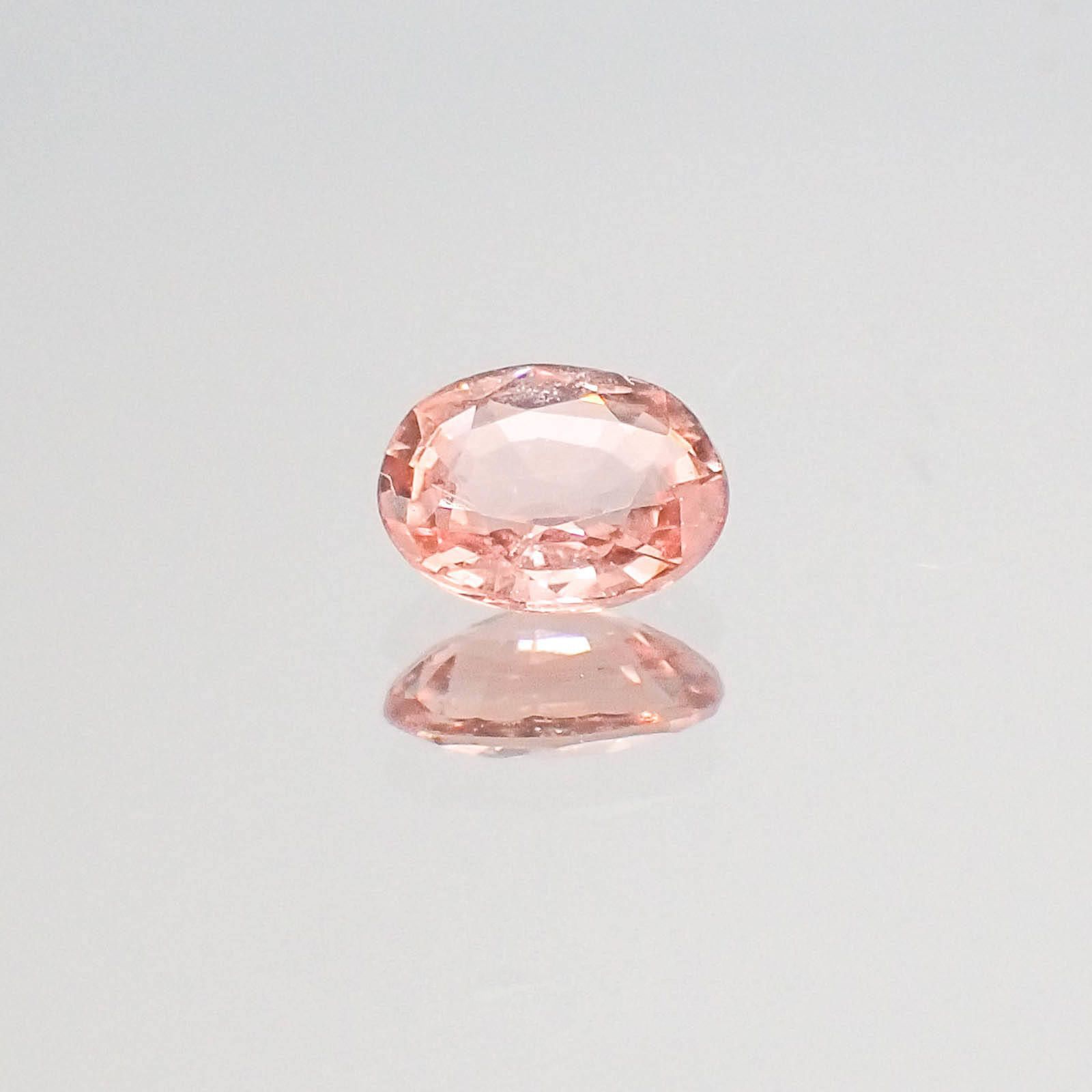 パパラチャサファイア スリランカ産 0.27ct CGL鑑付[20062891]4.6×3.9mm前後