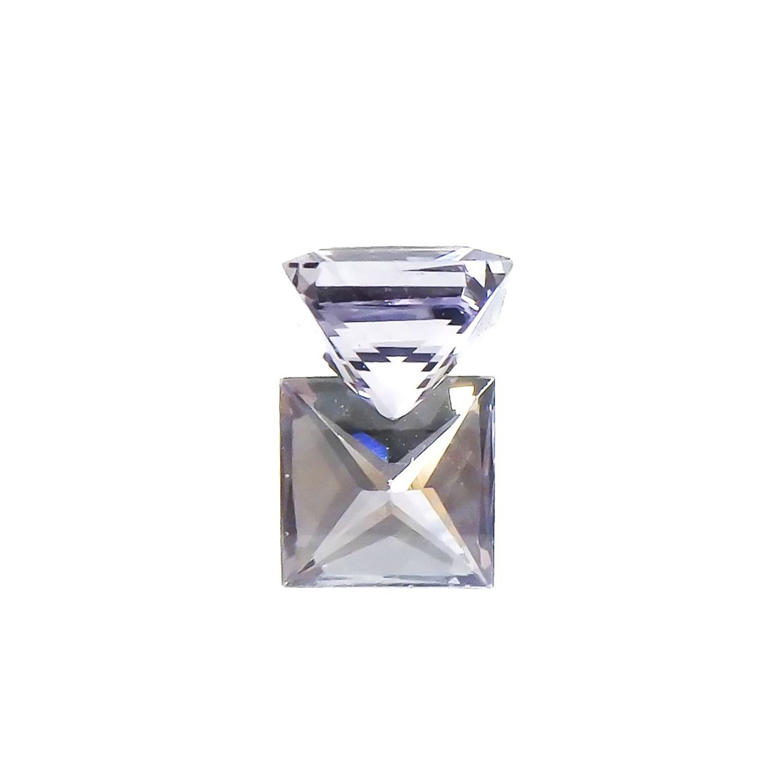 ◇プリンセスカット◇ラベンダーサファイア(宝石名サファイア)東アフリカ産 0.23ct 識別済[250817370]3.3x3.2mm前後