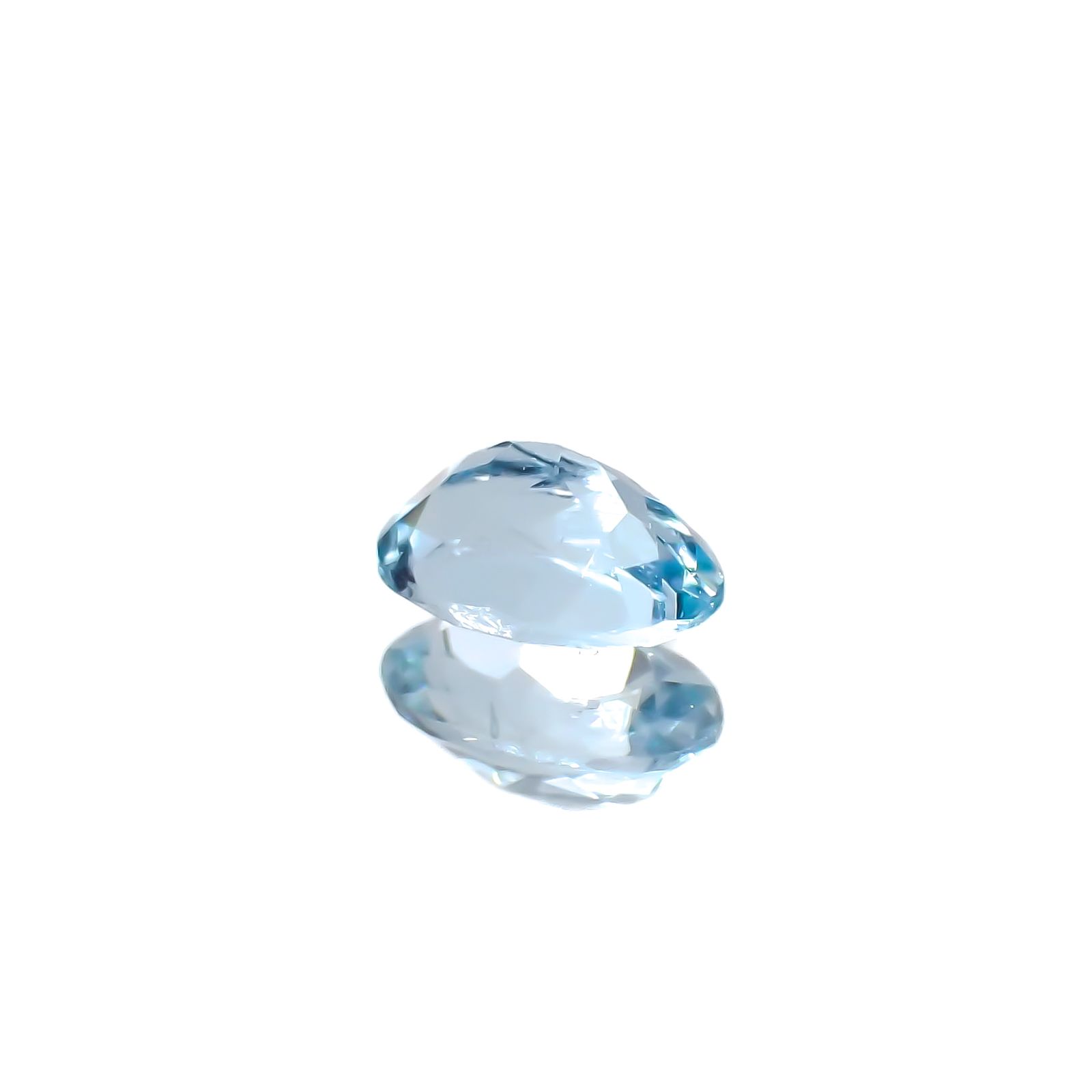 アクアマリン(宝石名アクアマリン)モザンビーク産 0.42ct 識別済[230421757]6.1x4mm前後