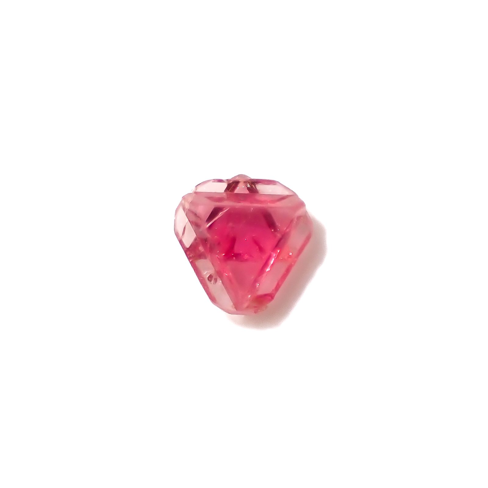 ツインクリスタルスピネル(スピネル式双晶）原石 ビルマ産 0.15ct[231124062]3.6x3.4mm前後
