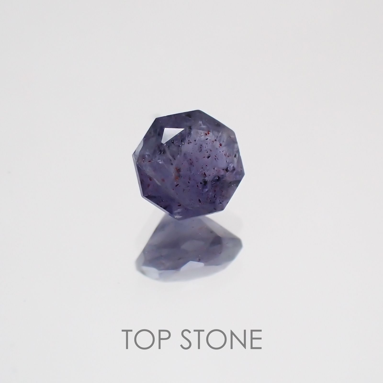 ◇オクタゴンカット◇ブラッドショットアイオライトSA インド産 ルース 0.26ct[210210080]3.9×3.9mm前後