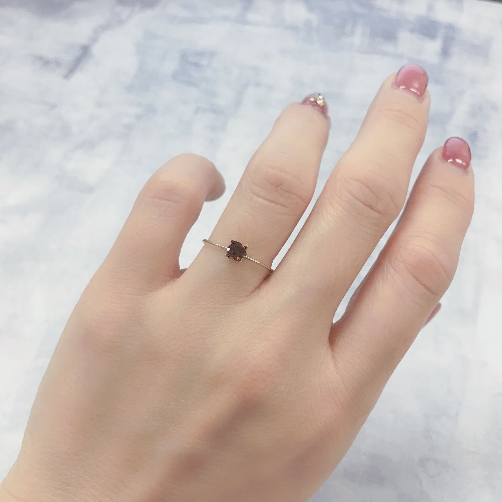 ◇ヘキサゴンカット◇ピンクジルコン(宝石名ジルコン)スリランカ/カンボジア産 0.43ct 識別済[220114936]4x3.9mm前後