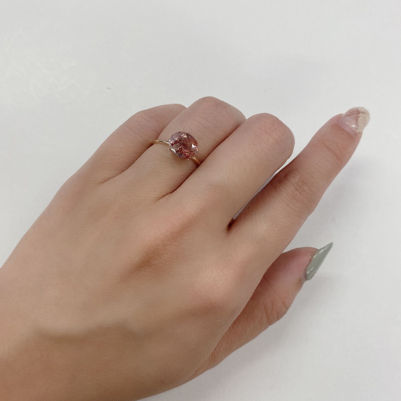 ファイヤークォーツ ナイジェリア産 ルース 1.8ct[210410208]8.7×7.3mm前後
