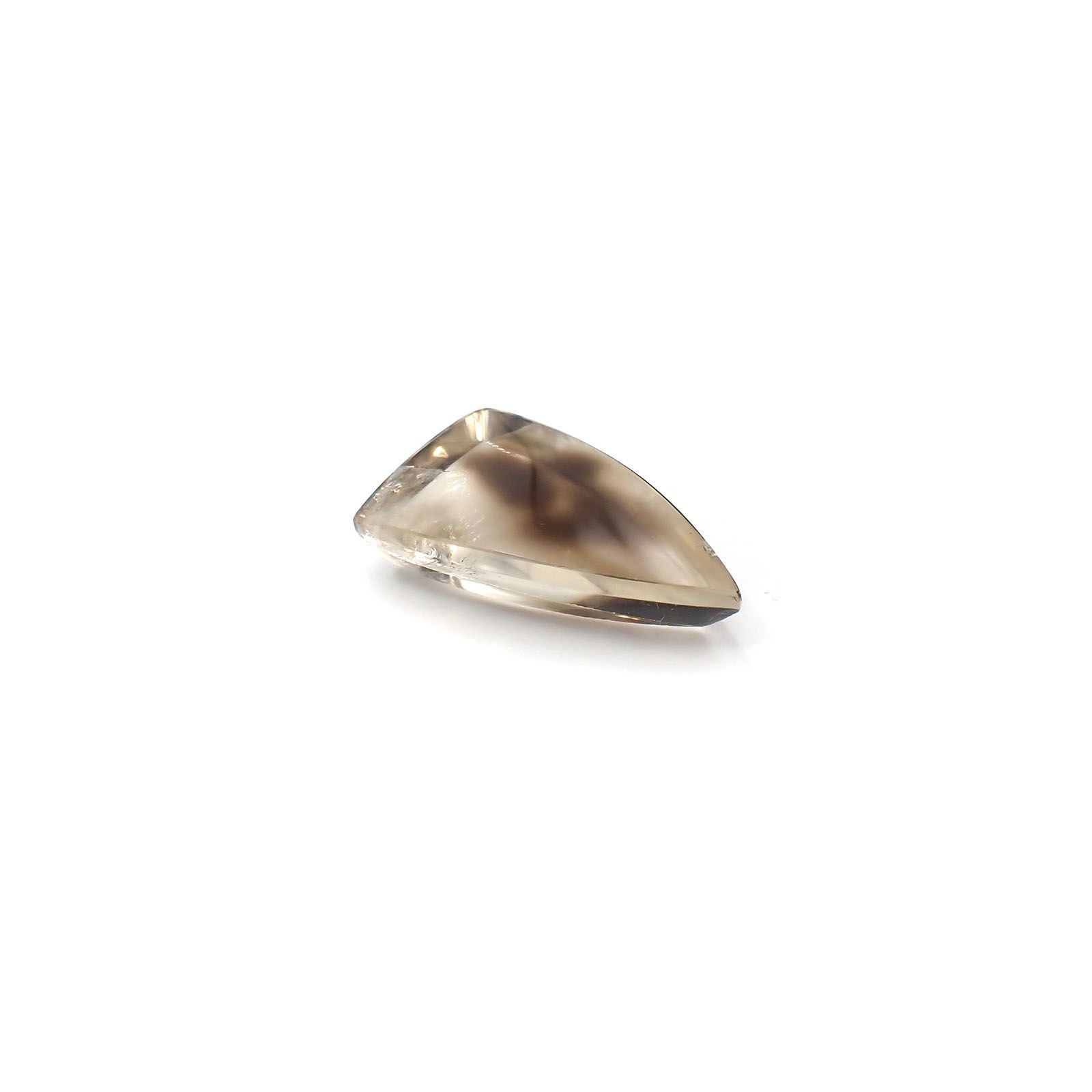 ダルメシアンクォーツ(宝石名ラジエーション・ダメージ・クォーツ)ブラジル産 10.96ct 識別済[231023974]21.8x12.5mm前後