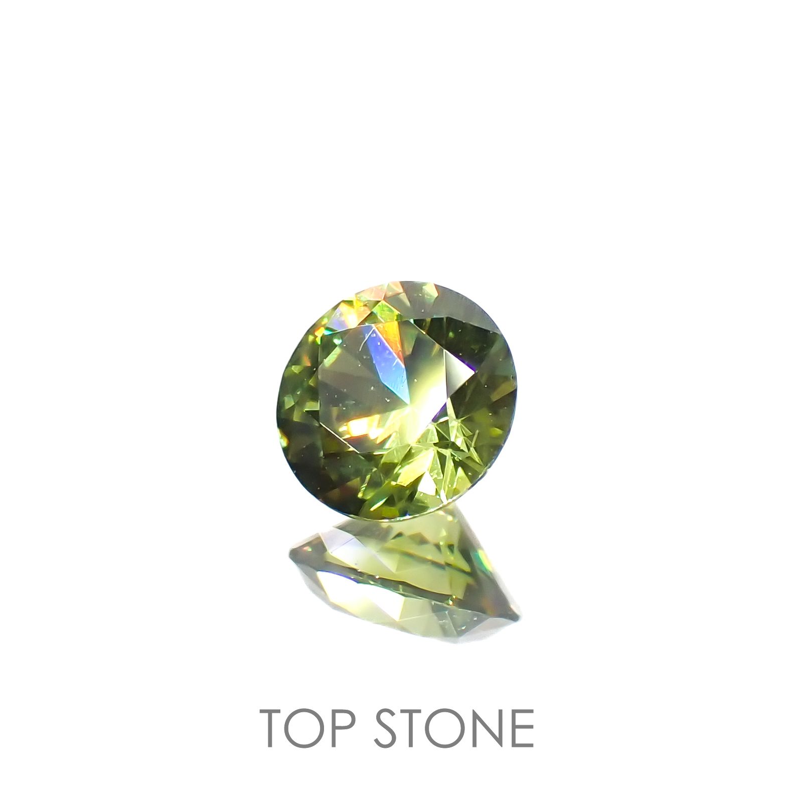 デマントイドガーネット(宝石名デマントイド・ガーネット)ロシア産 0.34ct 識別済[221219468]4.3x4.3mm前後