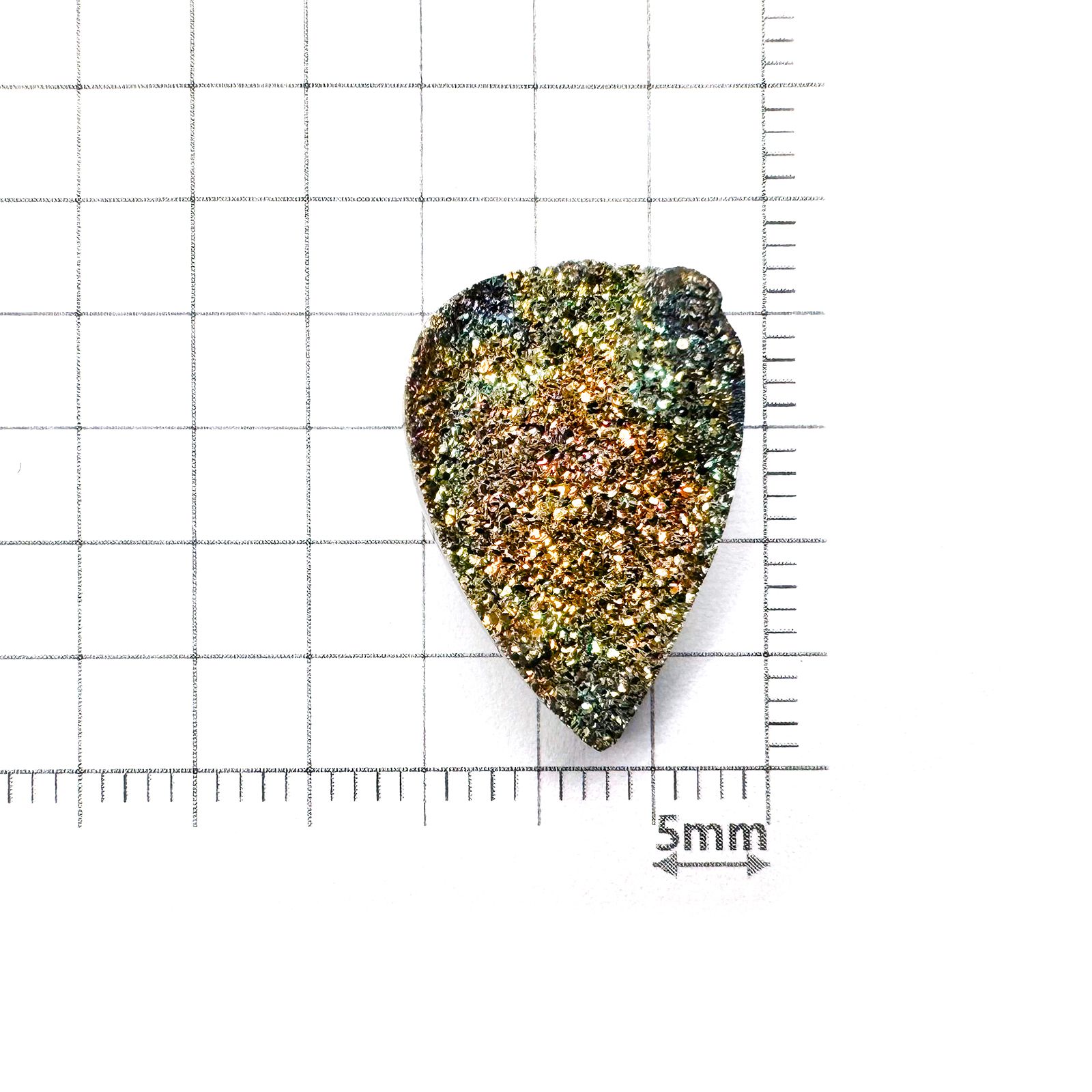 ◇フリーフォーム◇レインボーパイライト 原石 ロシア産 11.77ct[240326424]20.1x13.6mm前後
