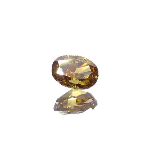 イエローダイヤモンド SI-1 | FANCY DEEP BROWNISH ORANGE YELLOW(宝石名ダイアモンド) ソ付(CGL) 0.242ct / 4.16x3.07mm前後 [240125396]